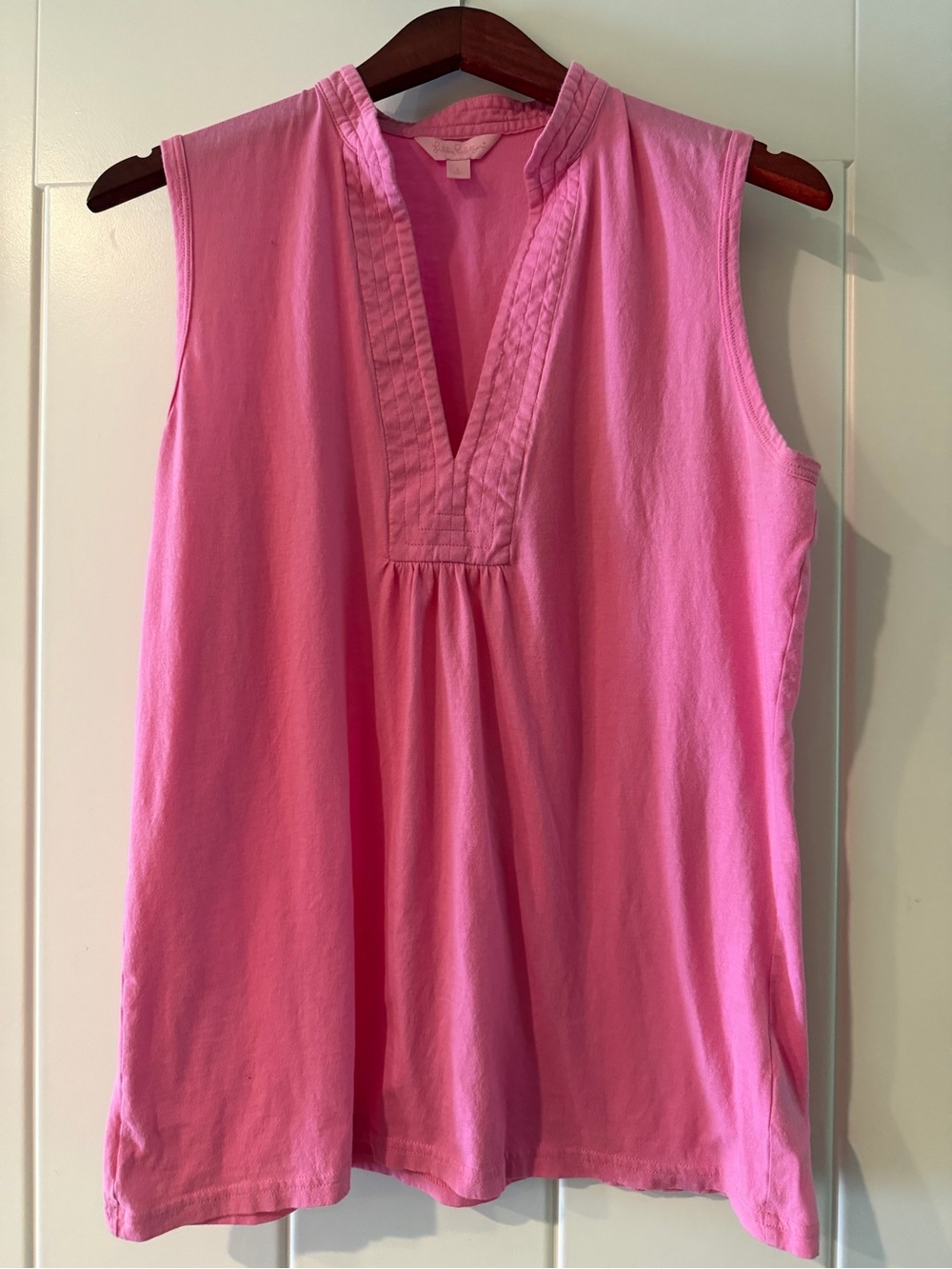 Lilly Pulitzer Bright Pink Sleeveless V-Neck Tank